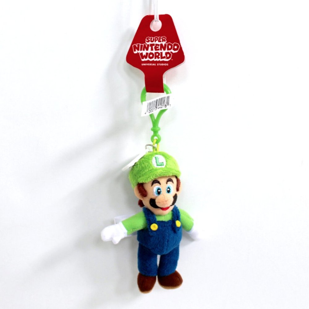 Universal Studios Super Nintendo World Luigi Backpack Clip-On Plush Keychain